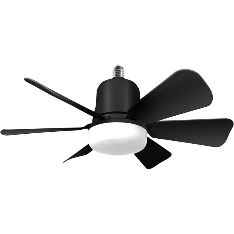 Deckenventilator mit Licht, 30W Deckenlampe mit E27-Fassung, dimmbarer LED-Deckenventilator für Schlafzimmer, Wohnzimmer, 3 Geschwindigkeiten, 6