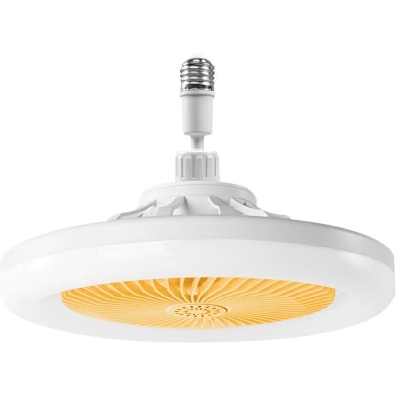 Deckenventilator mit Licht, Deckenventilator mit Fernbedienung, Leiser Deckenventilator (Gelb)