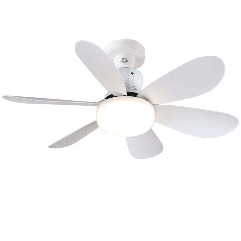 Deckenventilator mit Licht und Fernbedienung, 52 cm, 40 W, kleiner dimmbarer LED-Deckenventilator mit E27-Fassung
