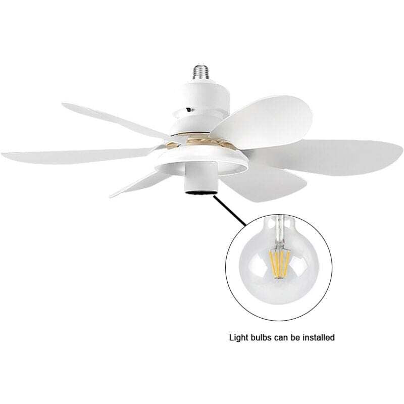 Deckenventilator mit Licht und Fernbedienung, kleiner, leiser Deckenventilator mit 3 Geschwindigkeitsstufen (Leuchtmittel nicht enthalten)