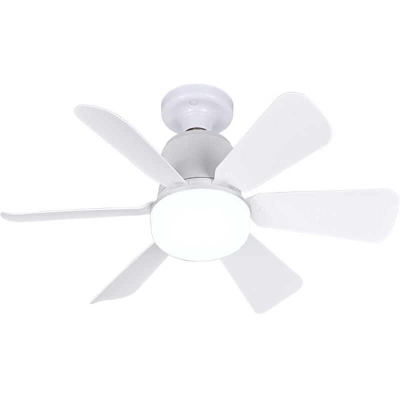 Deckenventilator mit Licht und Fernbedienung, LED-dimmbarer Deckenventilator mit integrierter 40-W-E27-Lampe, 6 Flügel, 3 Geschwindigkeiten, leise,