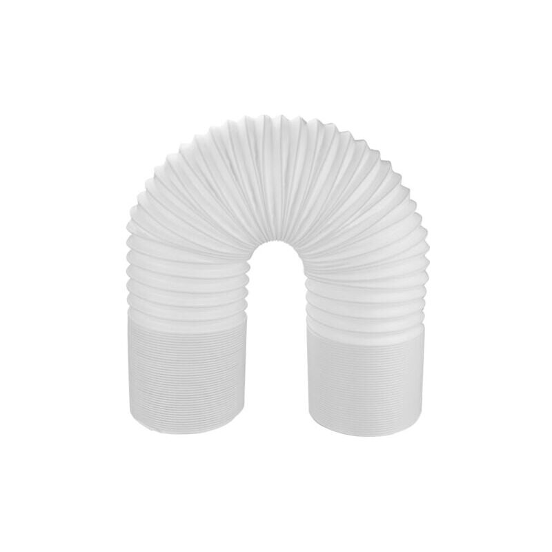 Abluftschlauch für mobile Klimaanlagen – 130 mm x 2 m (verstärktes pp, Stahlrahmen, ausziehbar, Linksdrehung) – Zubehör für tragbare Klimaanlagen