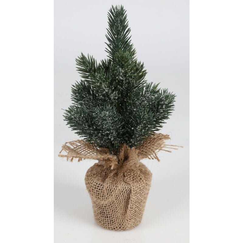 Buri - Deko Tanne im Jute Topf 25cm Mini Tannenbaum Deko Mini Tanne künstlich