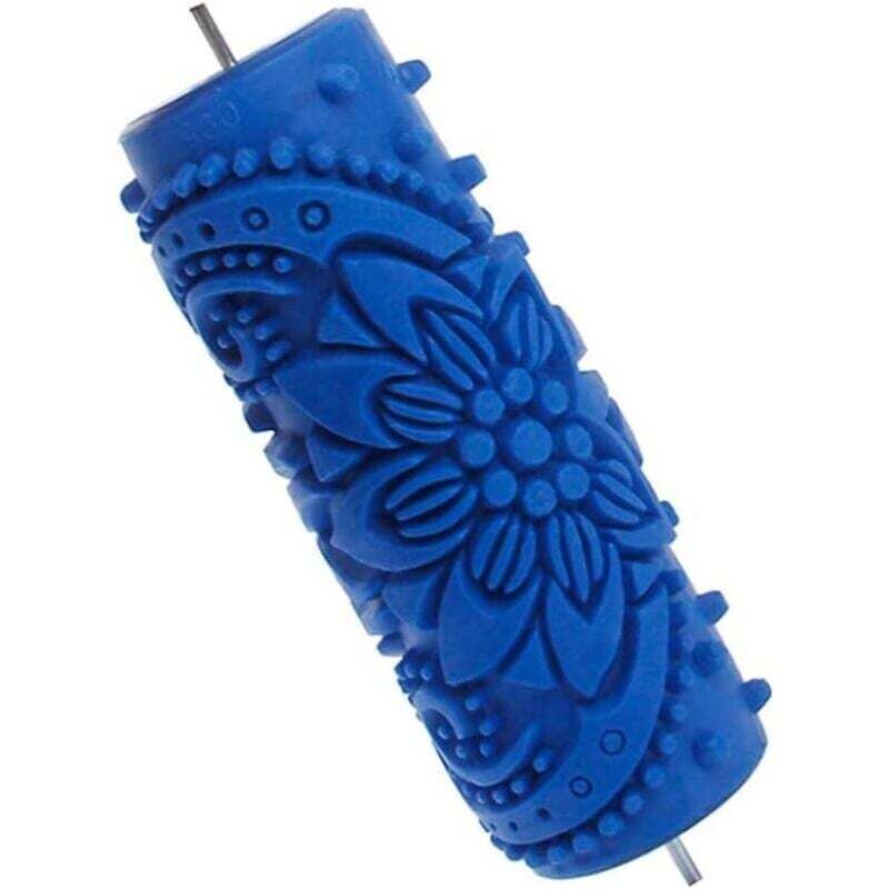 Dekorative Muster Farbroller Blaue Blume Textur Roller Blume Roller DIY Farbroller Wand Dekoration