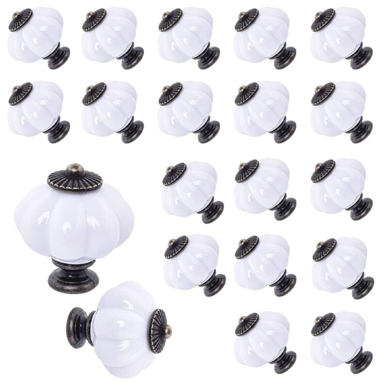 Dekorative Ziehgriffe aus Acryl im Vintage-Kürbis-Stil für Türen, Schränke, Schubladen, Kommoden, Kleiderschränke, Küchenmöbel oder Kinderzimmer, 20