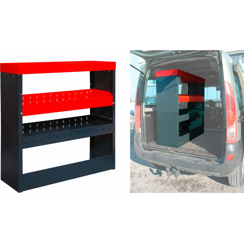 Fahrzeugregal Kfz-Einbauregal Universal Regalsystem Schütte KFZ Rot