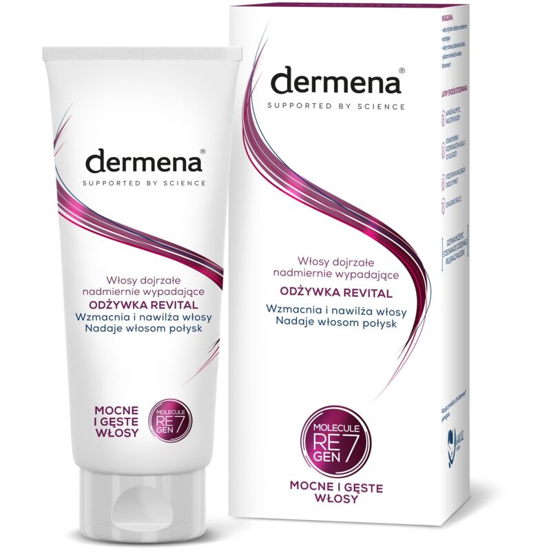 DERMENA Revital Feuchtigkeitsspendende und Kräftigende Spülung für reifes Haar mit starkem Haarausfall, 200 ml