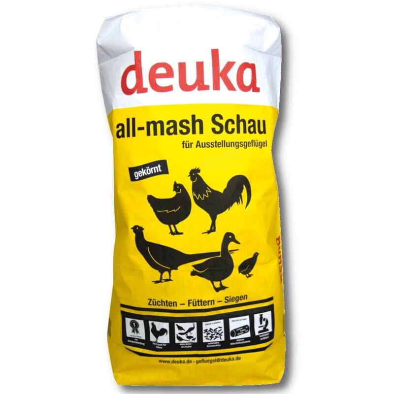All-mash Schau 25 kg Geflügelfutter Schaufutter Hühnerfutter Hahnfutter - Deuka