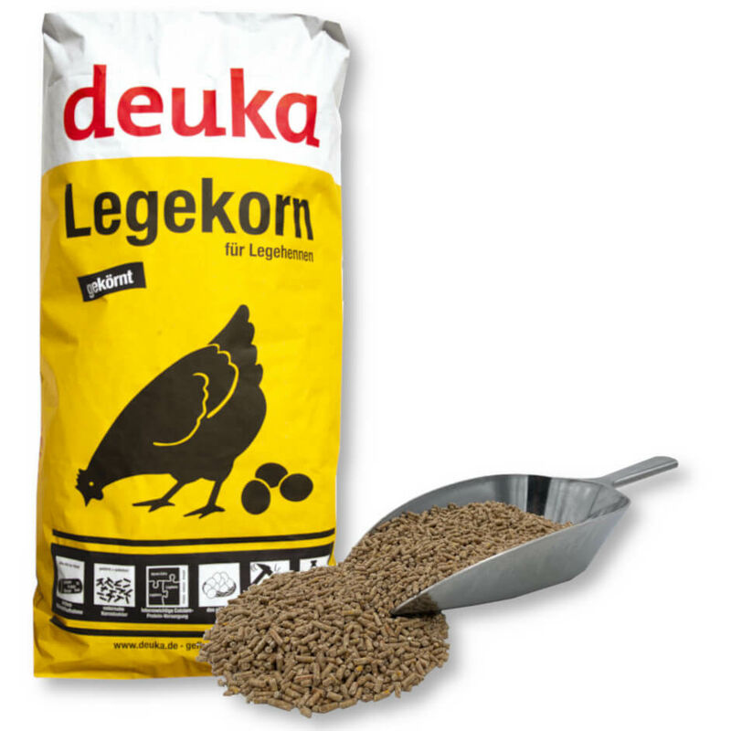 Deuka Legekorn 25 kg Hühnerfutter Geflügelfutter Legemehl gekörnt Legehennen