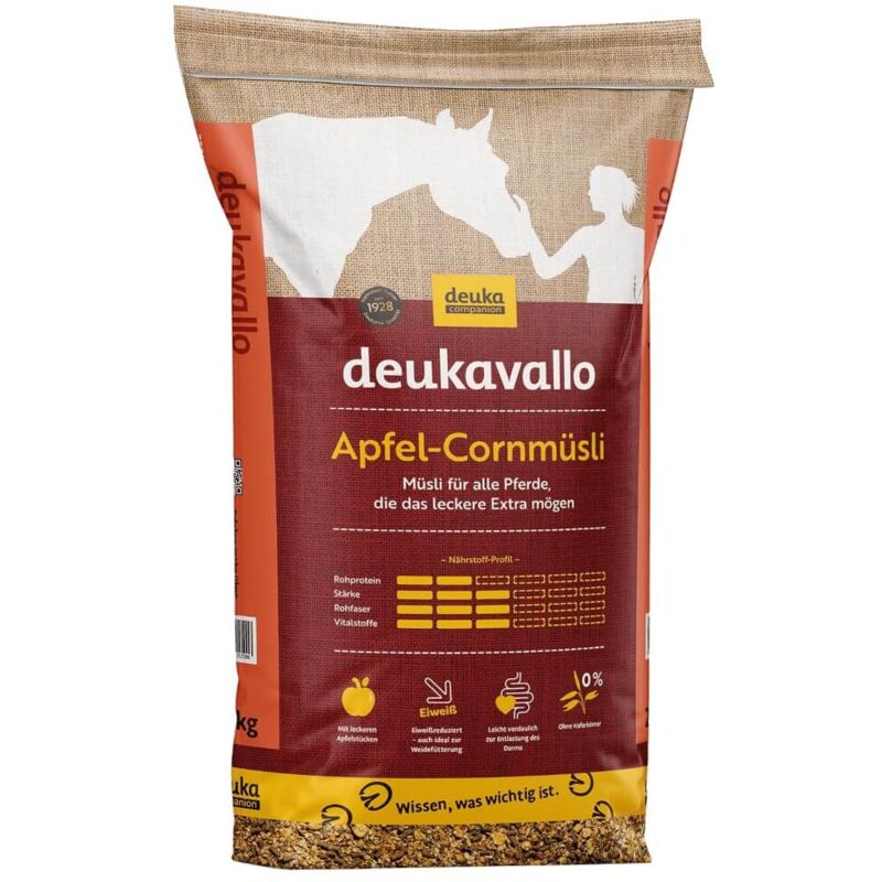 Vallo Apfel-Cornmüsli 20 kg Pferdefutter Sport u. Freizeitpferde - Deuka