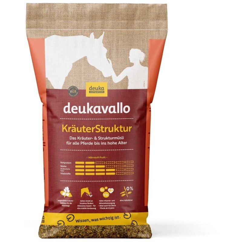 Vallo KräuterStruktur 15 kg Pferdefutter Kräutermüsli Strukturmüsli - Deuka