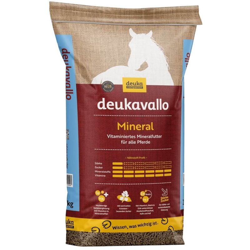 Vallo Mineral 20 kg Vitaminiertes Mineralfutter Pferdefutter - Deuka