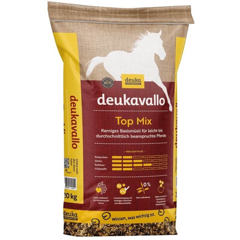 Vallo Top Mix 20 kg Kerniges Basismüsli Pferdefutter - Deuka