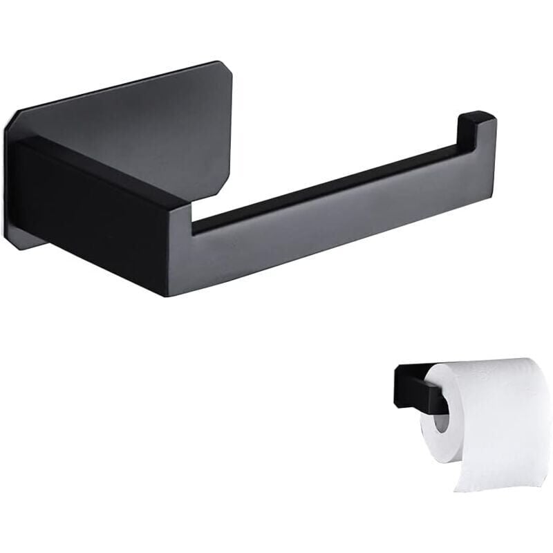 Devidoir Papier Toilette Acier Inoxydable Derouleur Papier Toilette Mural Original Sans Percage Noir Porte Papier Toilette Adhesif 3M Pour Dekoration
