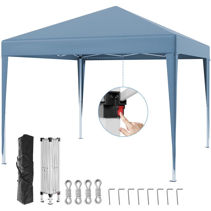 Devoko 3x3 Faltpavillon, wasserdicht und UV-beständig 50+, höhenverstellbarer Faltpavillon 3x3, Gartenpavillon für den Außenbereich, ideal für