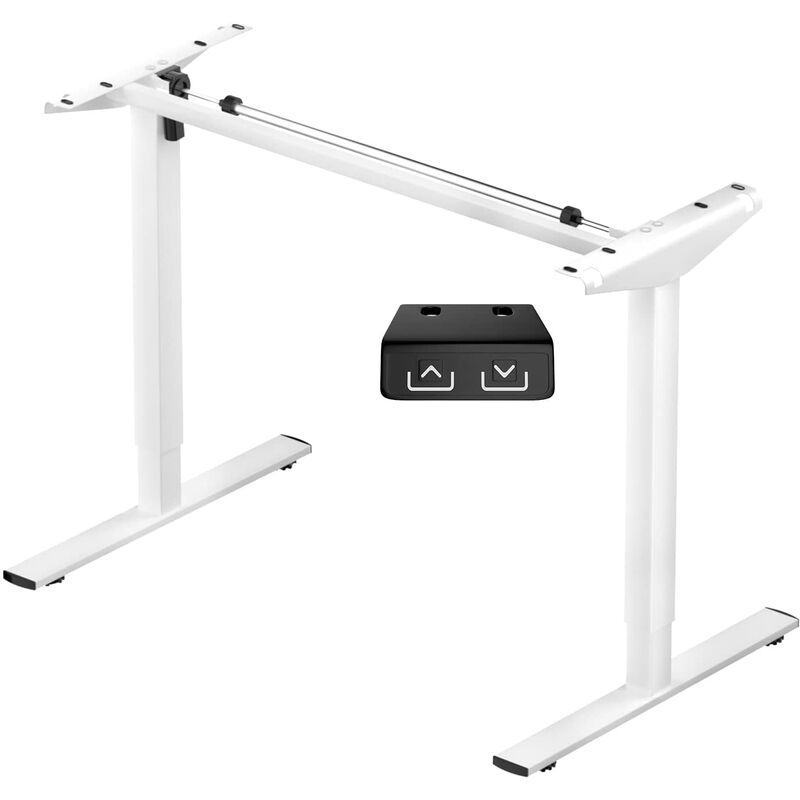 Devoko - Tischrahmen Höhenverstellbarer Schreibtisch mit Ein-Motoren, Tischrahmen Schreibtisch Sitzen Stehen, Panel mit 3 Memory-Tastaturen, Maximale