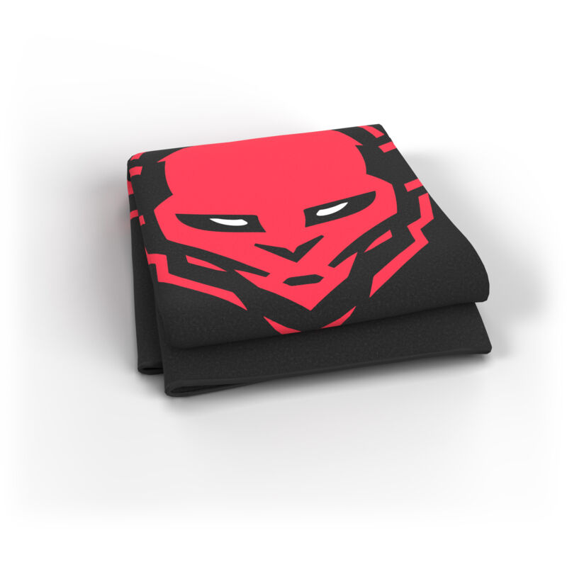 Diablo Kuscheldecke Tagesdecke Wohndecke Decke Gaming Weich Warm 150 cm x 180 cm, Farbe: Schwarz-Rot