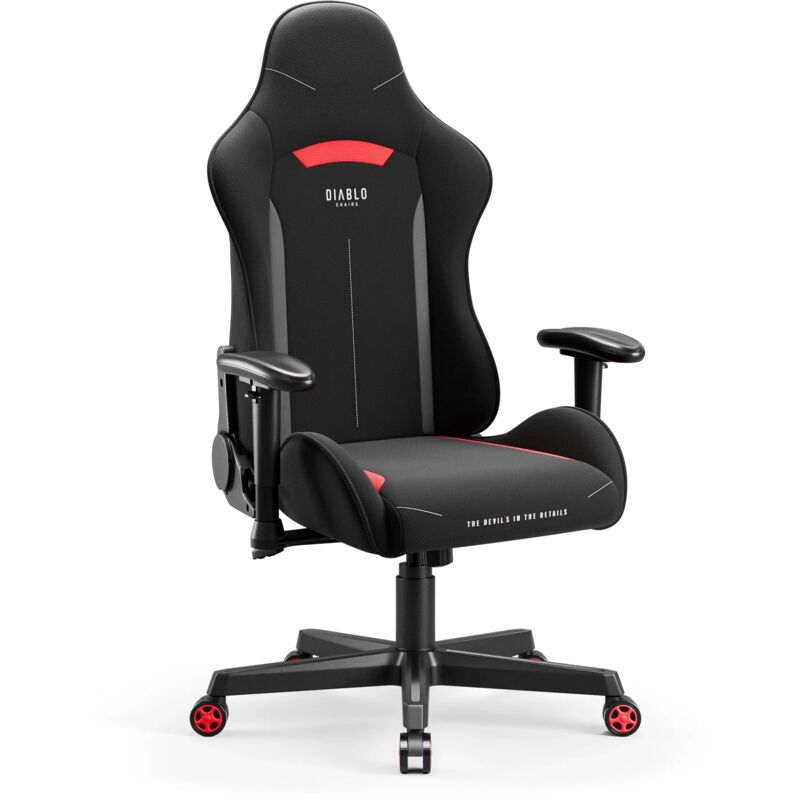 Diablo - X-ST4RTER Gaming Stuhl Computerstuhl Bürostuhl Schreibtischstuhl pc Stuhl Ergonomisch Stoffbezug 2D Armlehnen Kippmechanismus