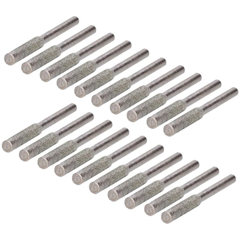 Diamant-Kettensägenschärfer, 20 Stück, Diamant-Kettensägenschärfer, Grat-Schleifstein für Kettensägen, Steinfeile für Kettensägen, Kettensägen, 4,8