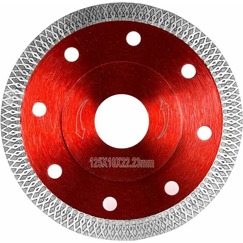 XVX - Diamantscheibe 125 Fliesen, feine Trockenschnitt-Diamantscheibe, Diamant-Trennscheibe, Kreissägeblatt für Fliesen, Granit, Keramik, Marmor,