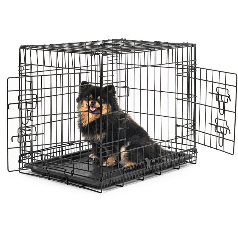 Dibea - lionto Hundetransportkäfig Tiertransportbox Hundebox Größe (m) 61x44x51 cm