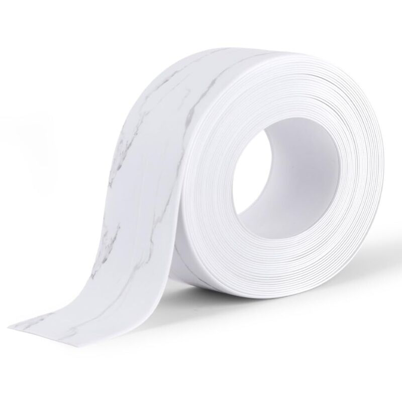 Dichtungsband für Badezimmer, 5 m x 38 mm selbstklebend, PVC-Dichtungsband für Badewanne, Badezimmer, Küche, gegen Schimmel, zum Verfugen