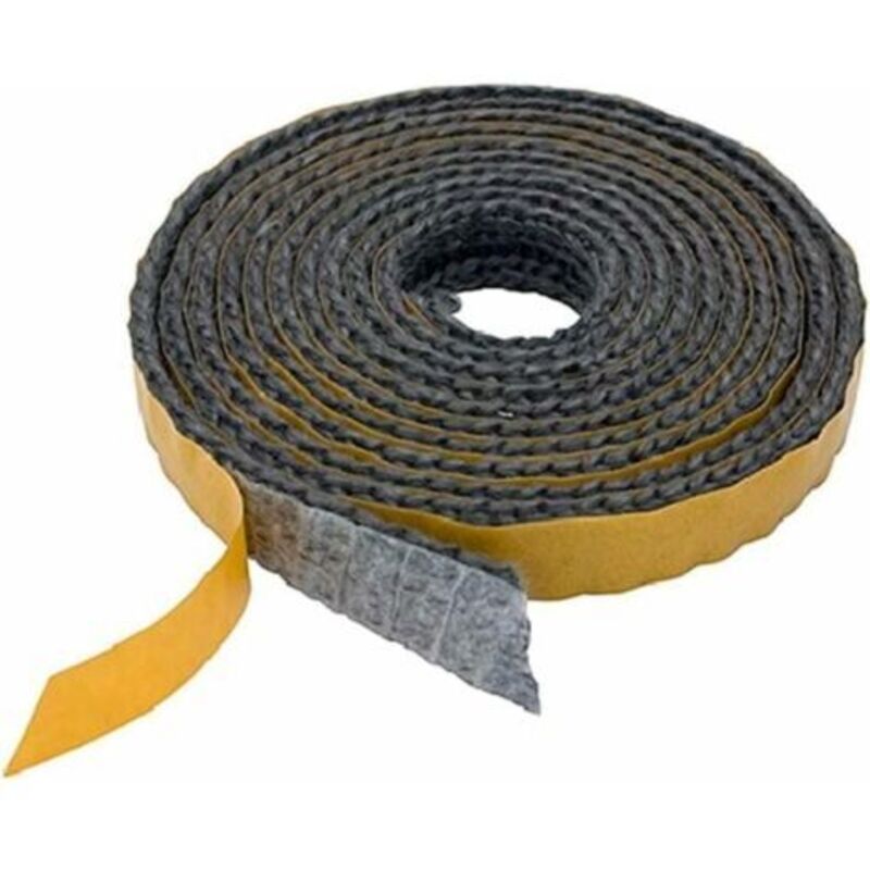 Dichtungseinsatz Kamin, selbstklebende geflochtene Dichtungen für Ofen, Kamin, Ofenrohr, Ofentür, hitzebeständige Dichtungen (3mm x 20mm x 3m)