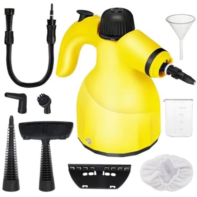 Dampfreiniger, 1000W Dampfreiniger Handgerät Mit 9 Fleckenentfernungszubehör Eliminates Grease Küche Autositze, Fenster und Vieles Mehr,Sofa-Reiniger