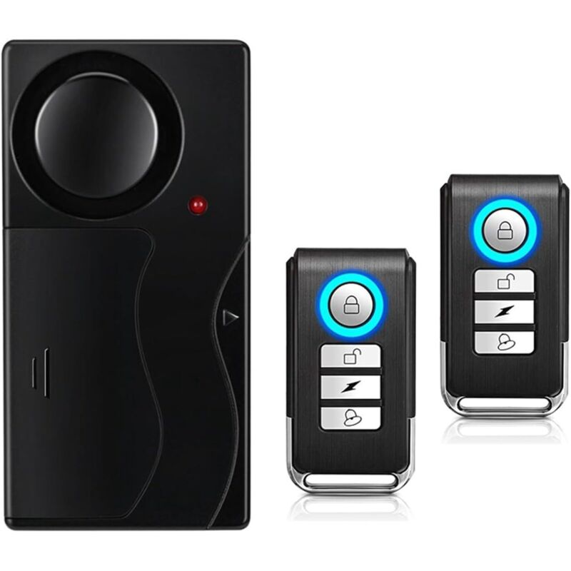 Diebstahlalarm für Fahrräder – Sicherheitsalarm – Vibrationsalarm – Bewegungsmelder – Sicherheitsalarmsystem für E-Bikes, Türen, Fenster und Autos –