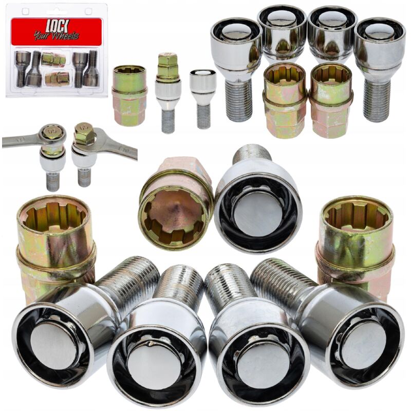 Sicherheitsschrauben Felgen Konus M14x1,5x28mm AUDI SKODA VOLKSWAGEN SEAT