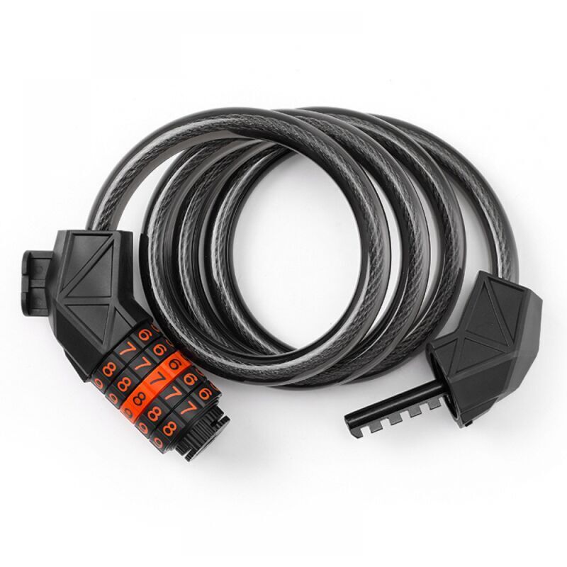 Diebstahlsicheres Fahrradschloss, 110 cm Kabellänge x 11 mm Kabel, mit 5-stelligem Smartcode, Schloss für Fahrrad, Dreirad und Roller