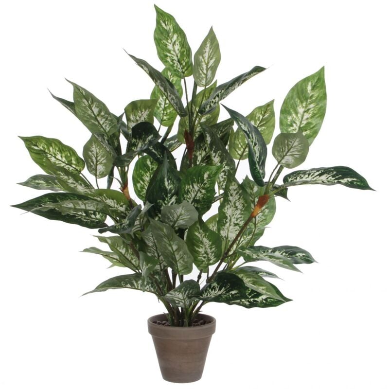 Mica Decorations - Mica Kunstpflanze Dieffenbachia grün im Topf 15,5 x 55 x 70 cm Kunstpflanzen