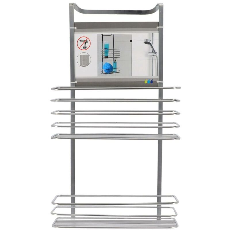 Diener duschwand edelstahl 2 körbe - chrom - Tendance