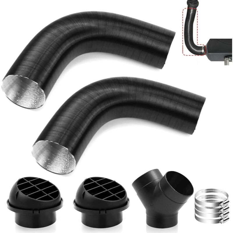 Dieselheizung, Standheizung 60mm, Lenkkopfluftauslass, Dreiwege-Rund-T-Kopf 60 Rohre