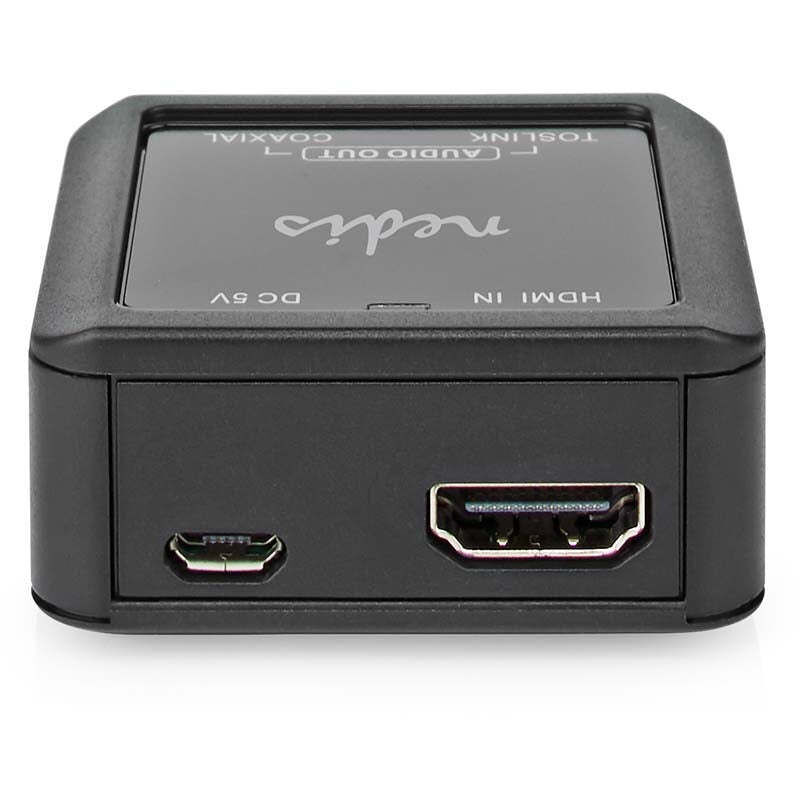 Digital Audio Converter One-Way Anschluss Eingang: DC Power / HDMI™ Eingang Anschluss Ausgang: 1x Coax Audio / 1x TosLink Female Automatisch Anthrazit