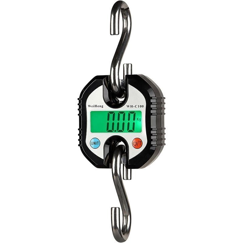 Digitale Waage, Hakenwaage, tragbare Mini-Hängewaage mit LCD-Bildschirm, elektronische Waage bis 150 kg, Hängehakenwaage, Dynamometer, LCD-Hakenwaage