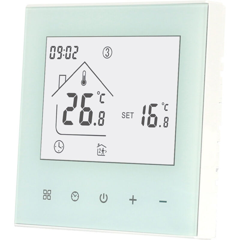 Digitales, energiesparendes WLAN-Thermostat für Fußbodenheizung – Temperaturregler kompatibel mit (Amazon Alexa, Google Assistant)