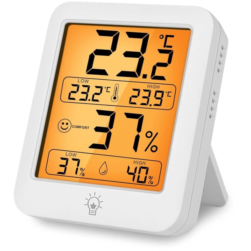 Digitales Hygrometer für Innenräume, Raumthermometer sowie Anzeige und Überwachung von Luftfeuchtigkeit und Temperatur