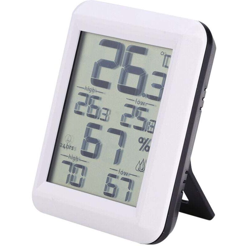 Digitales Hygrometer, Thermometer und Feuchtigkeitsmesser für den Innenbereich mit Temperatur- und Feuchtigkeitsanzeige. Ideal zur Überwachung des