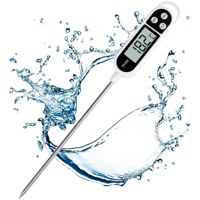 Linghhang - Digitales Küchen-Gebäckthermometer, 3 Sekunden, sofortiges Kochthermometer, Thermometer für heiße Getränke, Milch, Süßwaren, Zucker,