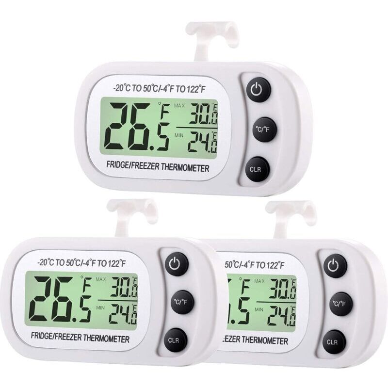 Digitales Kühlschrank-Gefrierschrank-Thermometer, Kühlschrank-Raumthermometer, wasserdichtes Kühlraum-Temperaturthermometer mit