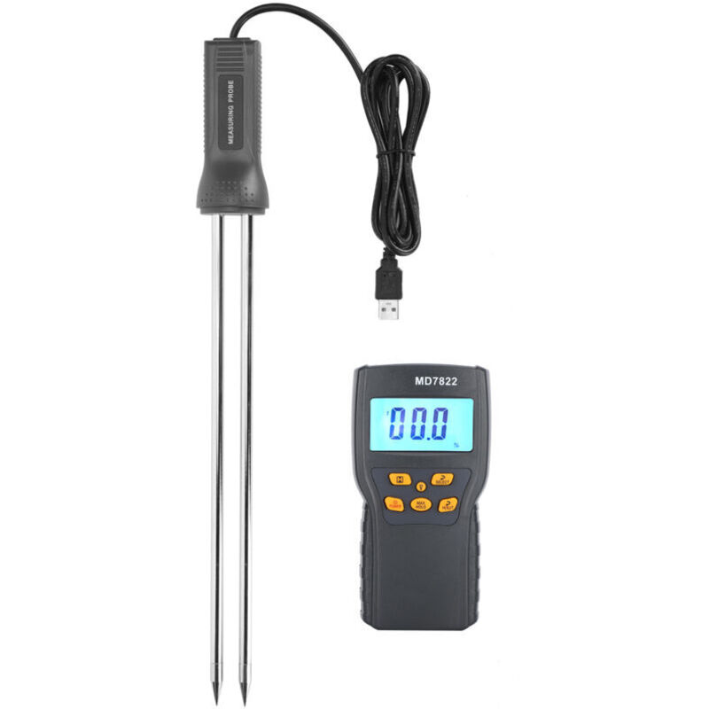 Digitales Langsonden-Feuchtigkeitsmessgerät mit Werkzeug zur Messung der Feuchtigkeit von Weizen, Reis und Getreide – Reis, Mais und anderen
