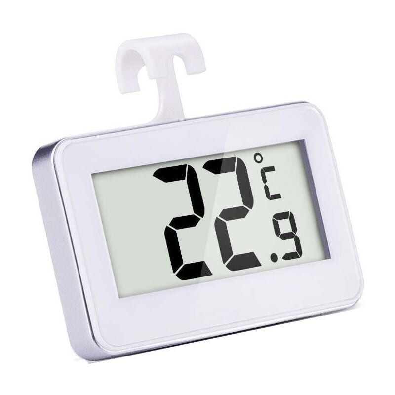 Ersandy - Digitales Thermometer für Kühlschränke, Gefrierschränke, digitales Thermometer und Innentemperaturüberwachung, Weiß