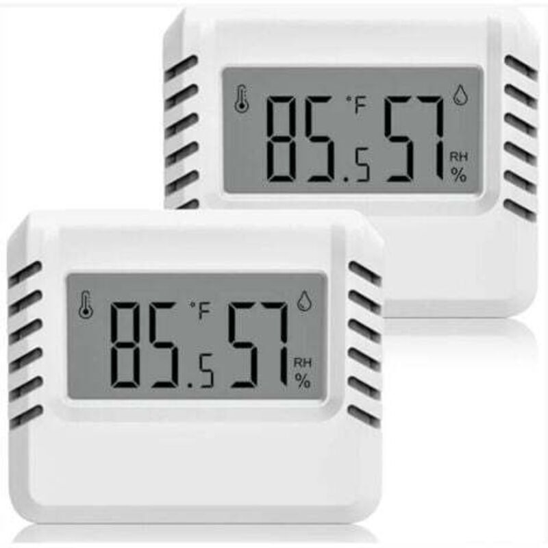 Digitales Thermometer-Hygrometer, 2er-Pack Mini-Innenthermometer, großes LCD-Display, tragbar, Min/Max-Speicherung, für Zuhause, Terrarium,