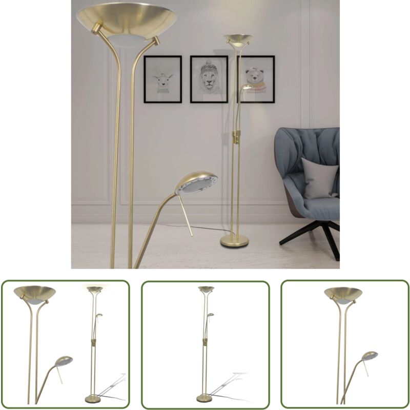 The Living Store Stehleuchte Dimmbar led 23 w - Stehlampe - led Lampe - Wohnzimmer Dekoration - Dimmable Lampe - Deckenfluter