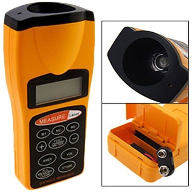 Trade Shop Traesio - Trade Shop - ultraschall-laserpointer-abstandsmessung lcd-anzeige messen 18 m -