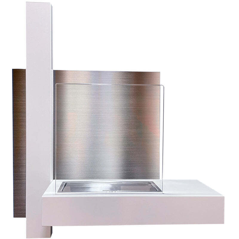 Bioethanol-Wandkamin vienna Weiß L65 x H75 x T23