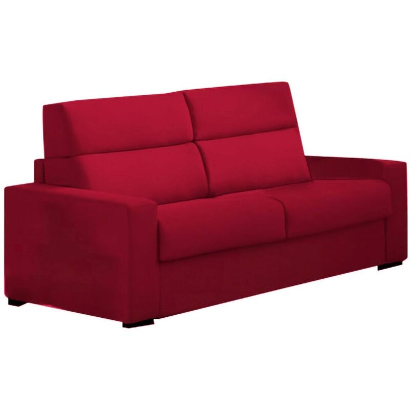 2-Sitzer Schlafsofa Casabona, Schlafsofa fürs Wohnzimmer, gepolstert, abnehmbar, 100 % Made in Italy-Qualität, 180x95 h100 cm, Rot - Dmora