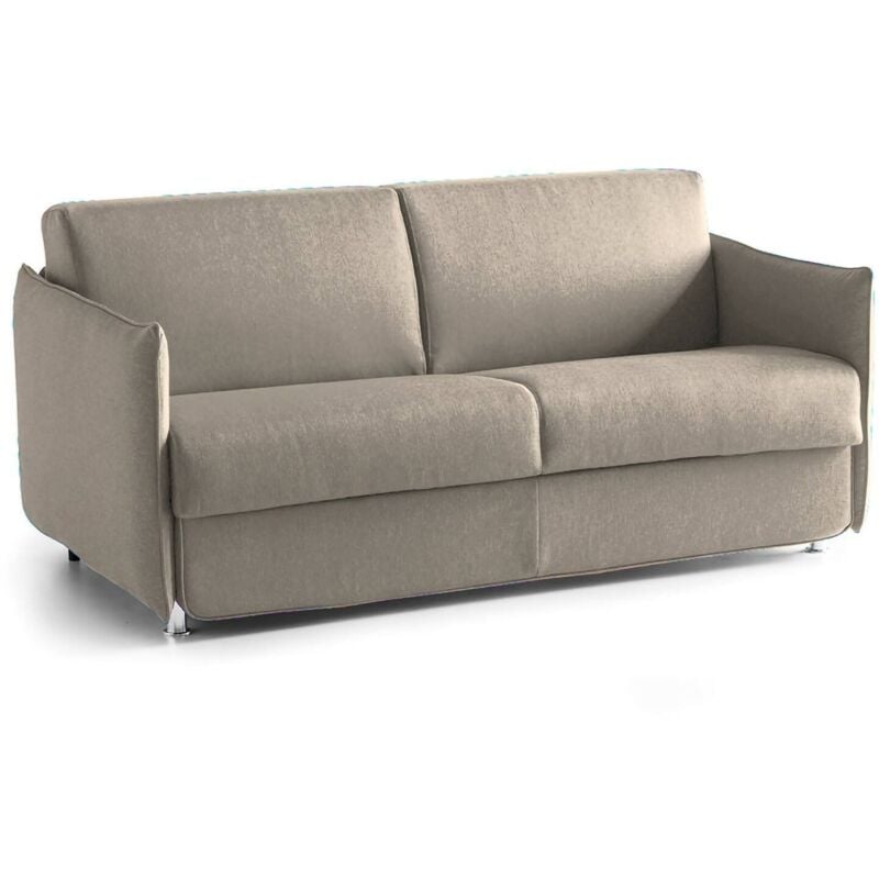 3-Sitzer Schlafsofa Petronia, Schlafsofa fürs Wohnzimmer, gepolstert, abnehmbar, 100 % Made in Italy-Qualität, 200x95 h90 cm, Taube - Dmora