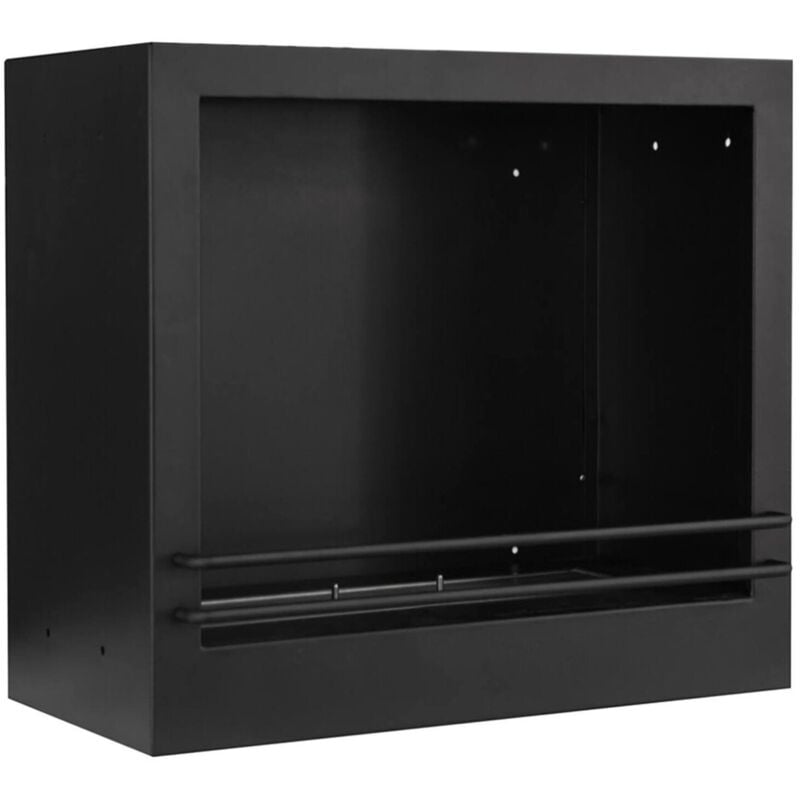 Bioethanol-Kamin Dstefanell, Ökologischer Kamin, Rauchfreies Feuer, Heizung mit Ethanol, Made in Italy, 58x28 h52 cm, Schwarz - Dmora
